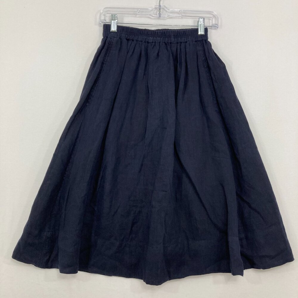 Alex Mill Navy A-Line Skirt - Picture 3 of 11